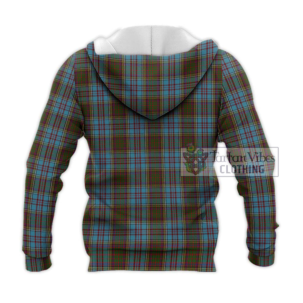 Anderson Tartan Knitted Hoodie with Family Crest DNA In Me Style - Tartanvibesclothing Shop