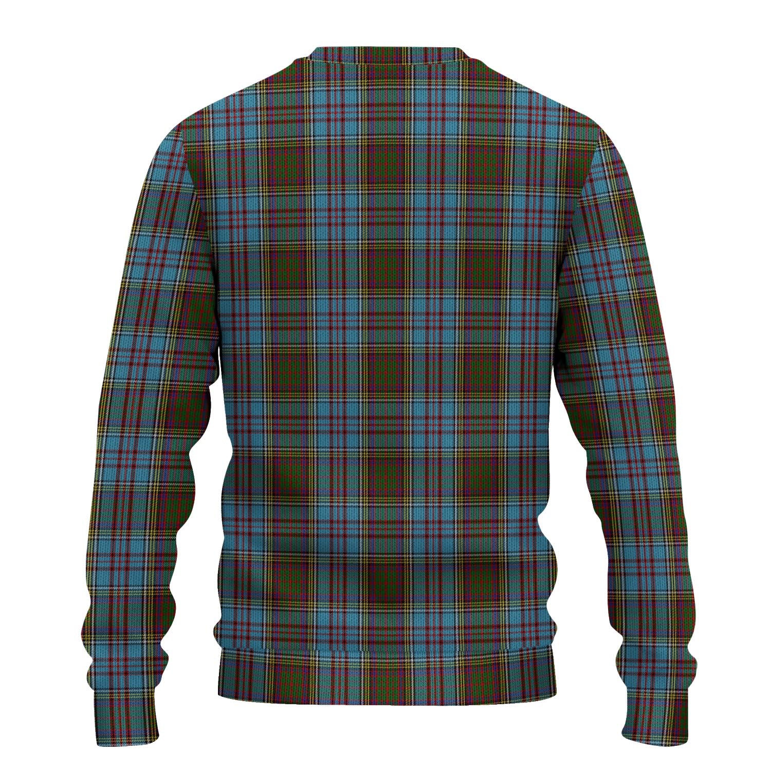 Anderson Tartan Knitted Sweater with Family Crest - Tartanvibesclothing