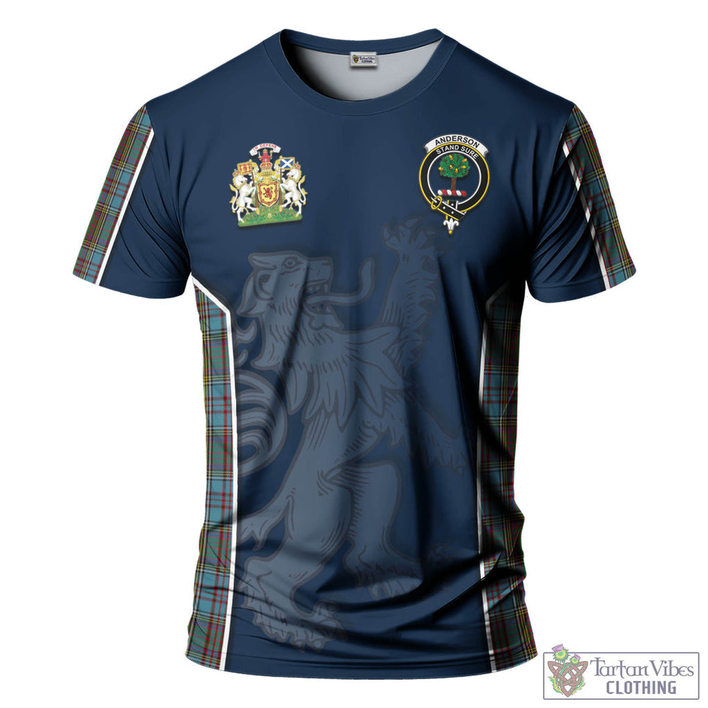 Tartan Vibes Clothing Anderson Tartan T-Shirt with Family Crest and Lion Rampant Vibes Sport Style