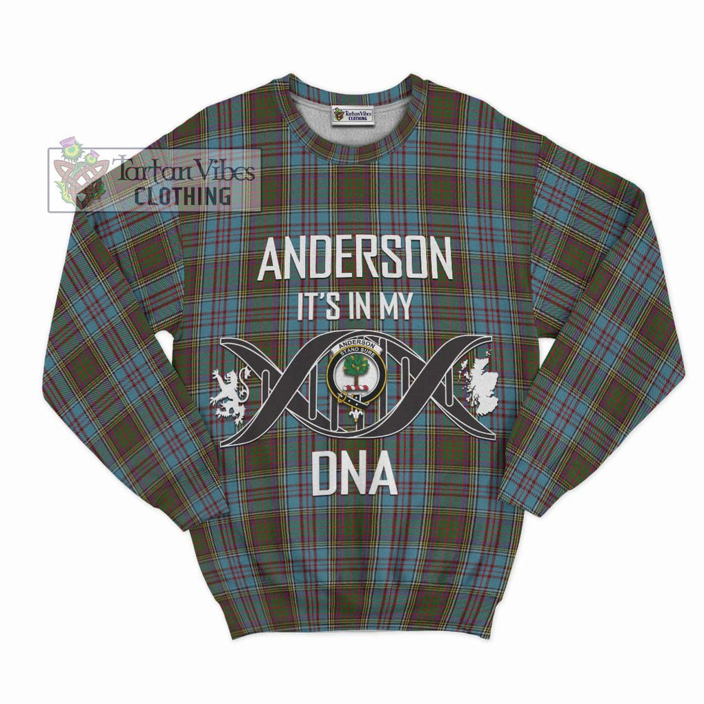 Anderson Tartan Sweatshirt with Family Crest DNA In Me Style - Tartanvibesclothing Shop