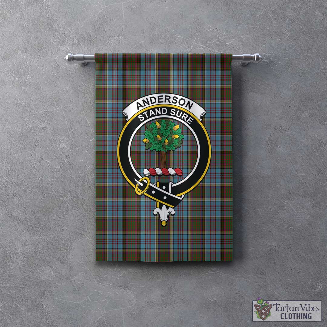 Tartan Vibes Clothing Anderson Tartan Gonfalon, Tartan Banner with Family Crest