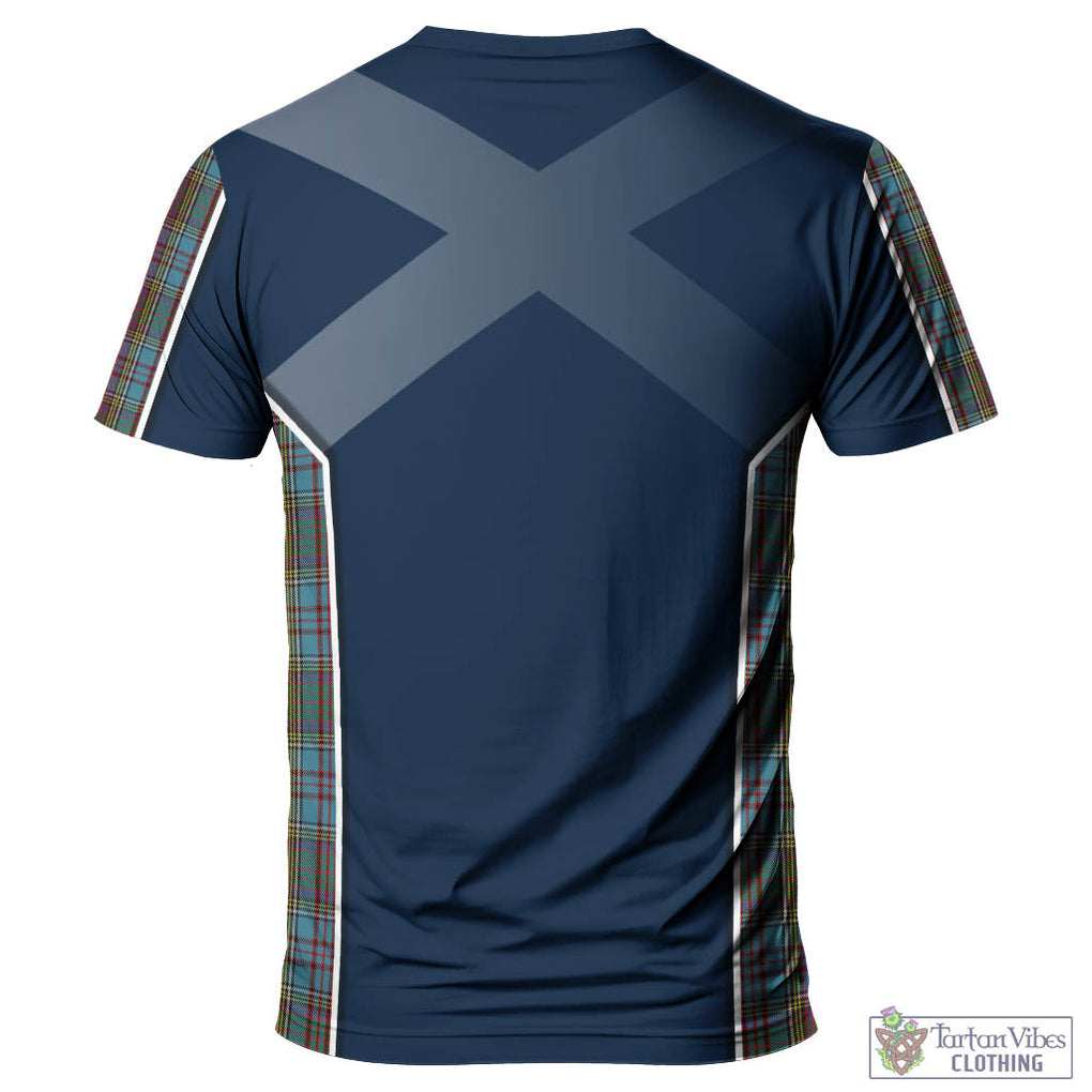 Tartan Vibes Clothing Anderson Tartan T-Shirt with Family Crest and Lion Rampant Vibes Sport Style