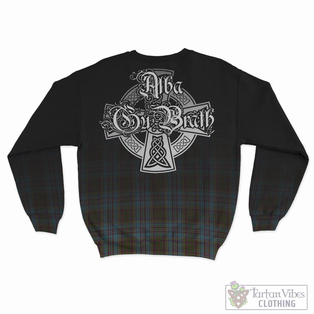 Tartan Vibes Clothing Anderson Tartan Sweatshirt Featuring Alba Gu Brath Family Crest Celtic Inspired