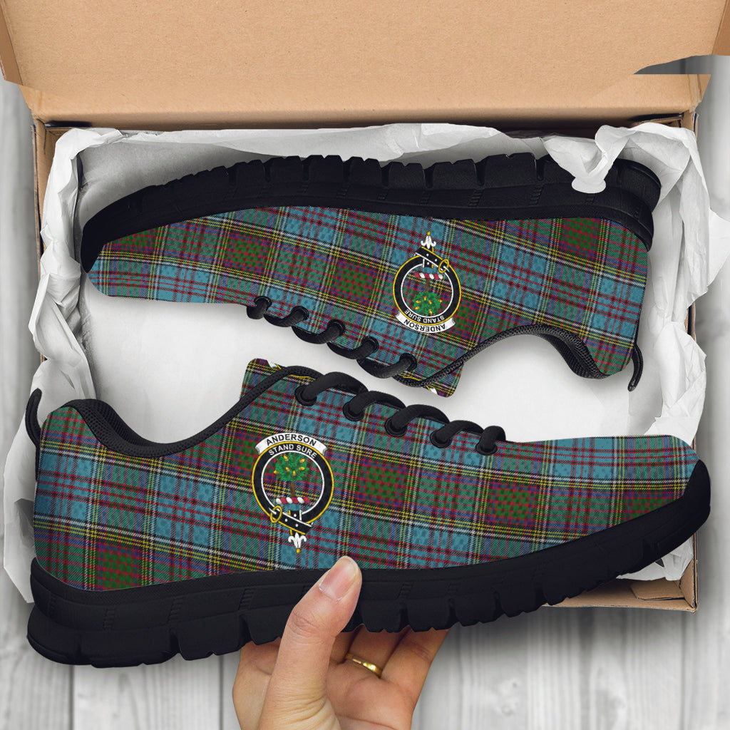 Anderson Tartan Sneakers with Family Crest - Tartan Vibes Clothing