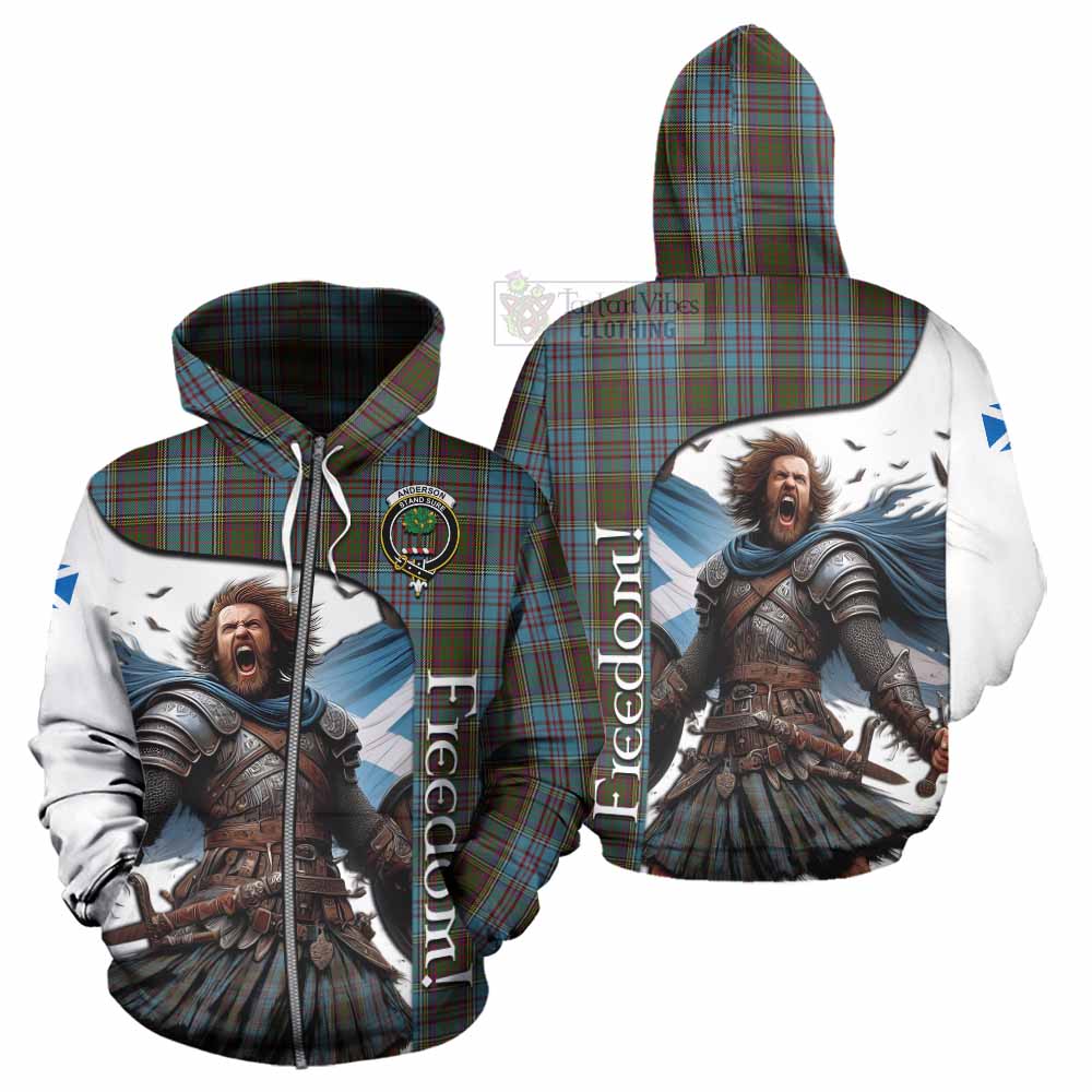 Tartan Vibes Clothing Anderson Crest Tartan Hoodie Inspired by the Freedom of Scottish Warrior