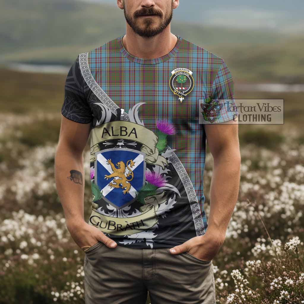 Anderson Tartan Family Crest T-Shirt Lion Rampant Royal Thistle Shield Celtic Inspired - Tartan Vibes Clothing