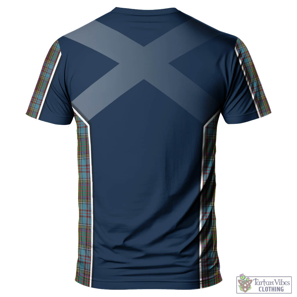 Tartan Vibes Clothing Anderson Tartan T-Shirt with Family Crest and Scottish Thistle Vibes Sport Style