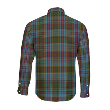 Anderson Tartan Long Sleeve Button Up Shirt with Family Crest