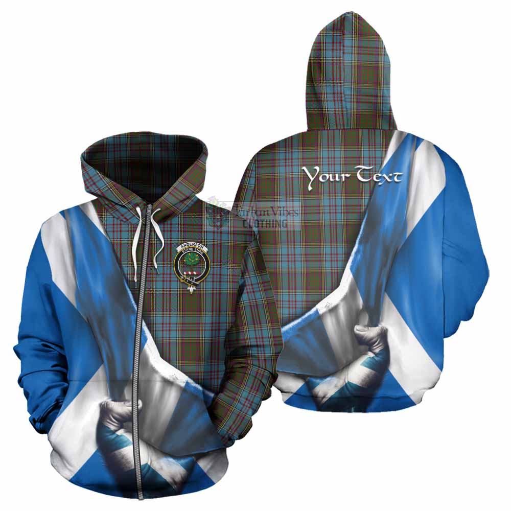 Tartan Vibes Clothing Anderson Tartan Hoodie with Family Crest Scotland Patriotic Style