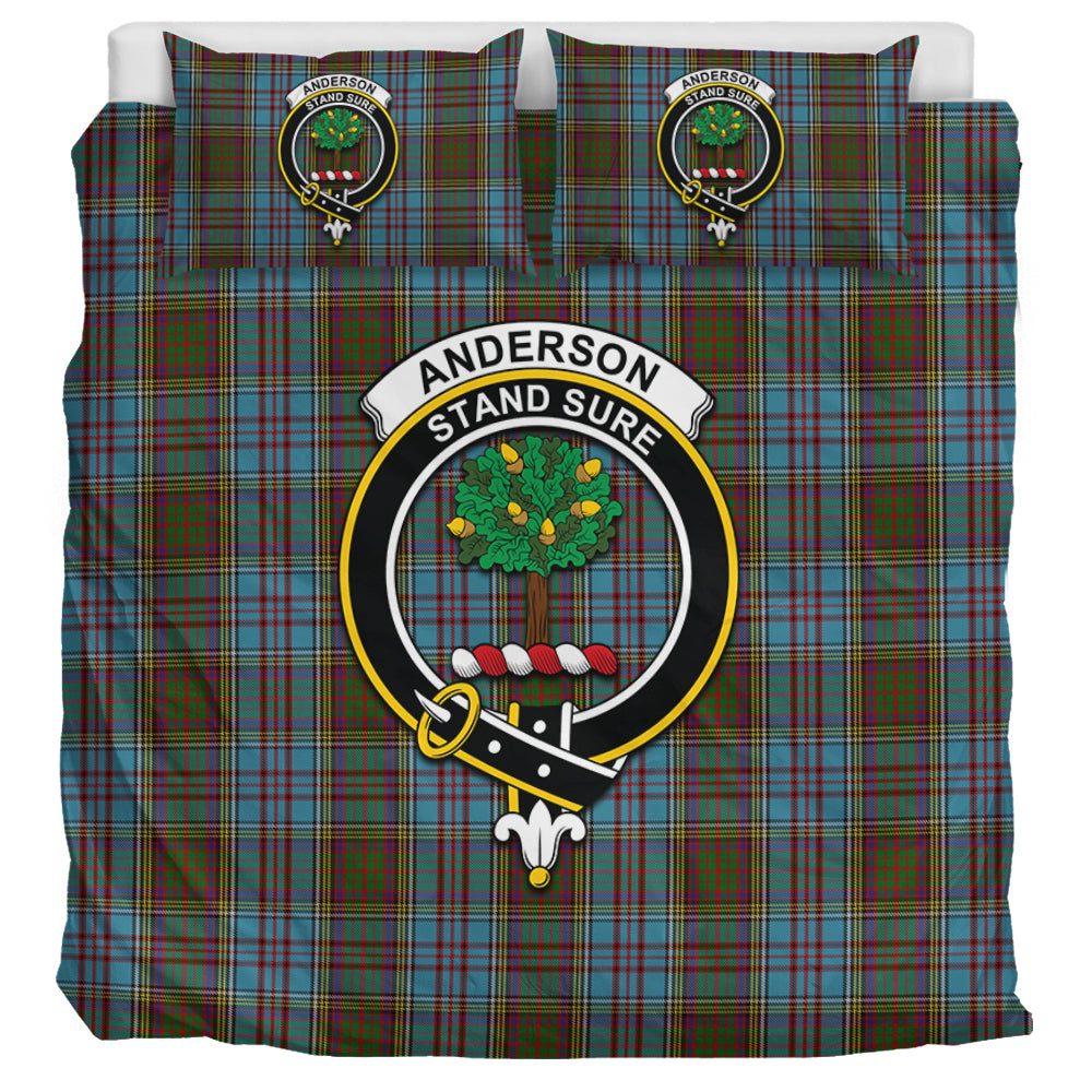 Anderson Tartan Bedding Set with Family Crest UK Bedding Set UK Super King 104*94 inch - Tartan Vibes Clothing