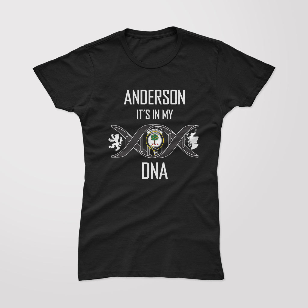 Anderson Family Crest DNA In Me Womens T Shirt - Tartanvibesclothing