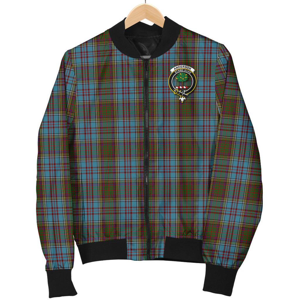 Anderson Tartan Bomber Jacket with Family Crest - Tartanvibesclothing