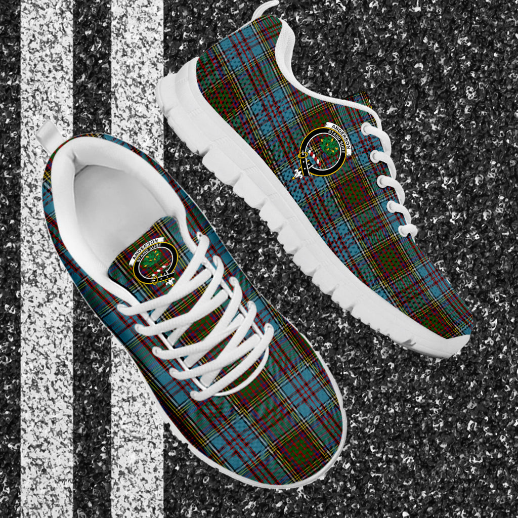 Anderson Tartan Sneakers with Family Crest - Tartan Vibes Clothing