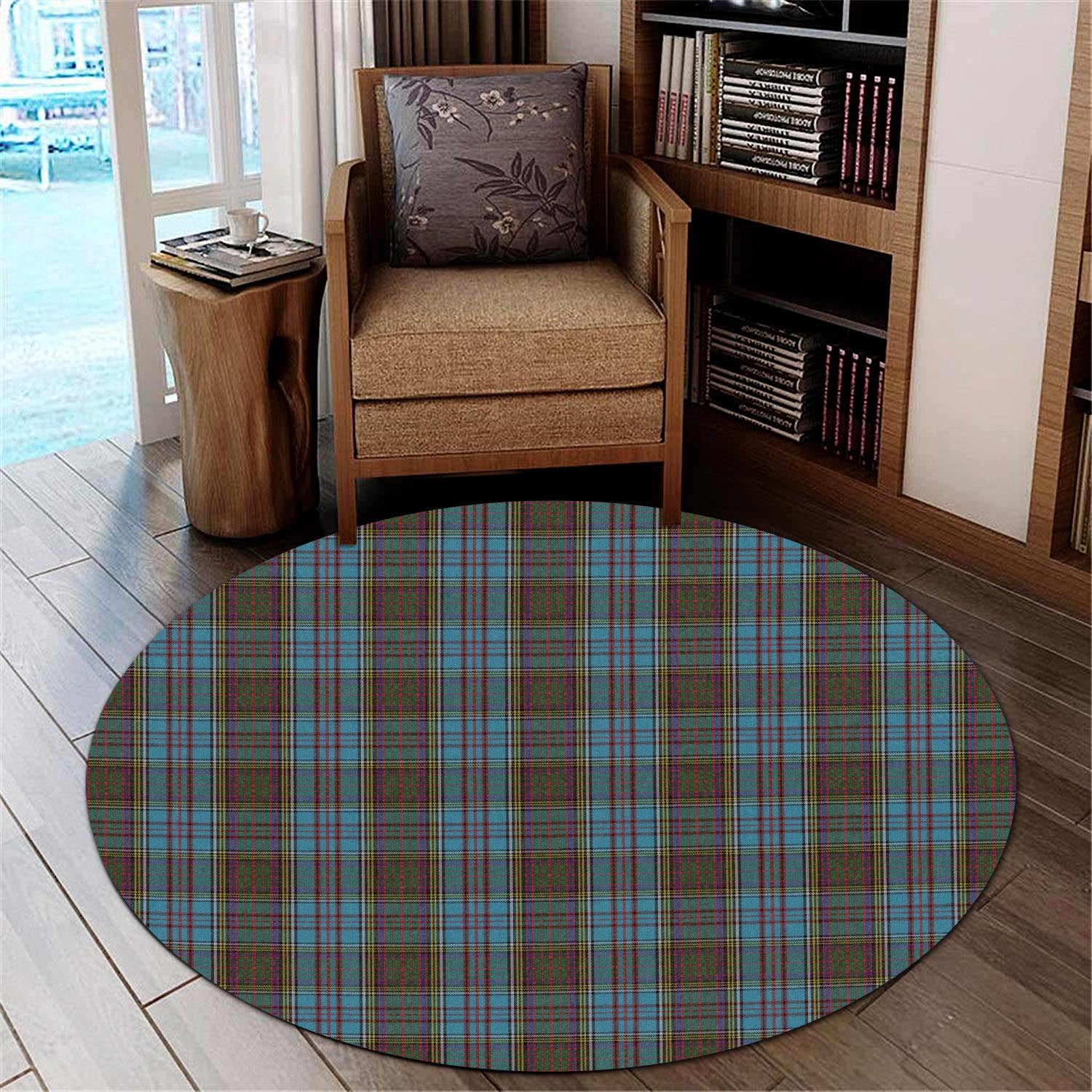 Anderson Tartan Round Rug - Tartanvibesclothing