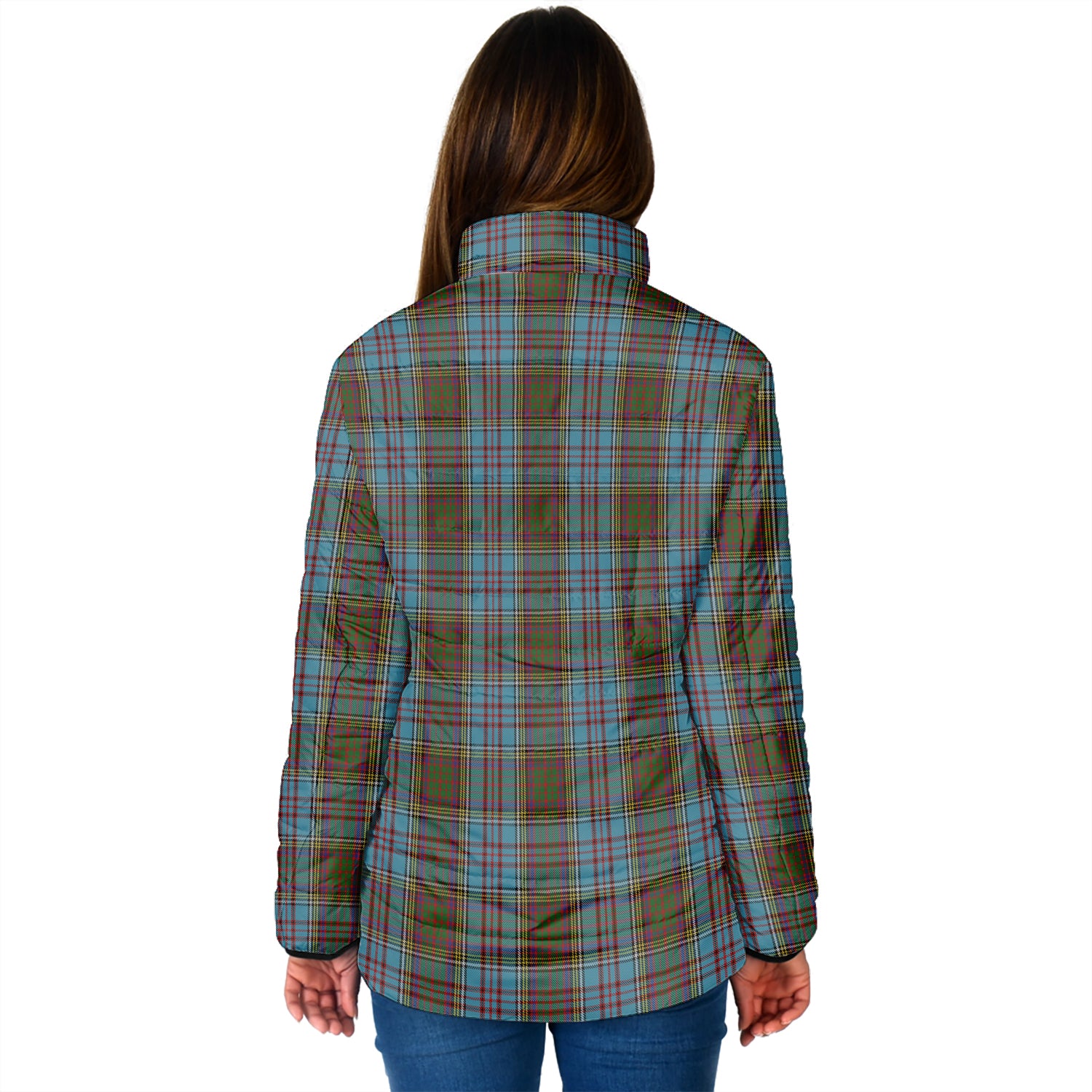 Anderson Tartan Padded Jacket with Family Crest - Tartan Vibes Clothing