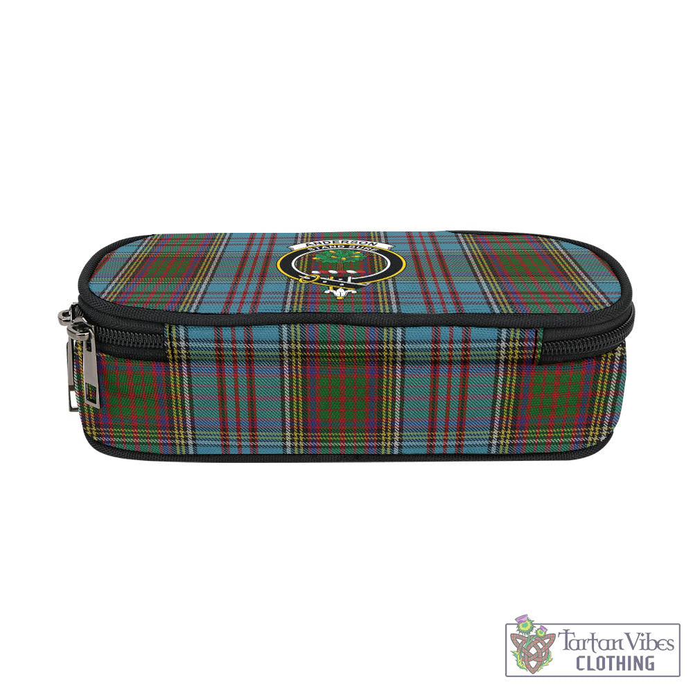 Tartan Vibes Clothing Anderson Tartan Pen and Pencil Case with Family Crest