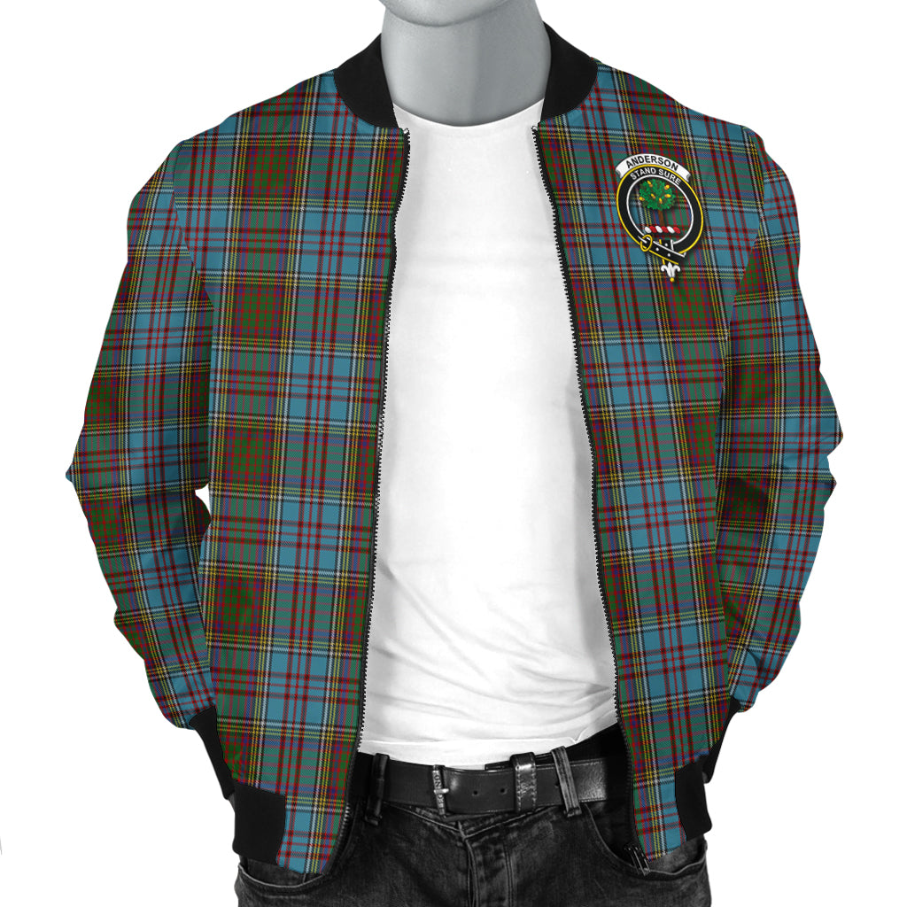 Anderson Tartan Bomber Jacket with Family Crest - Tartanvibesclothing