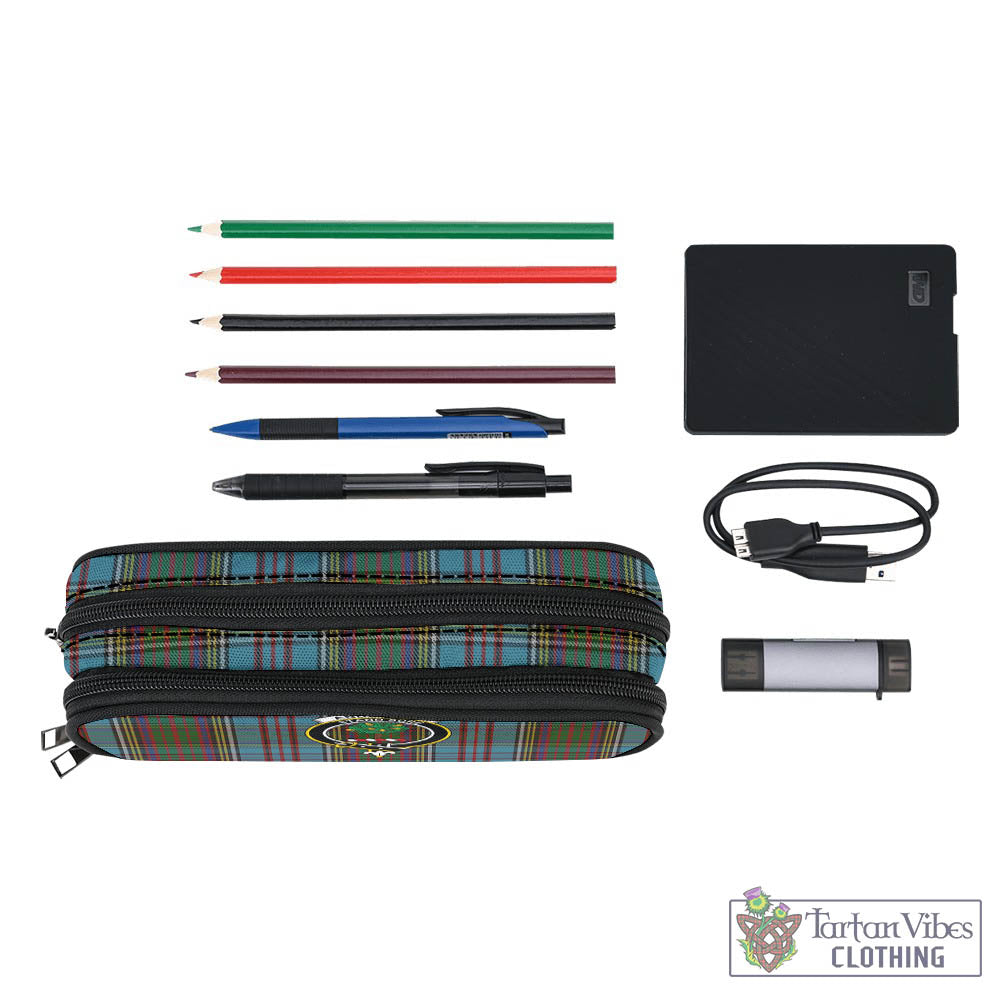 Tartan Vibes Clothing Anderson Tartan Pen and Pencil Case with Family Crest