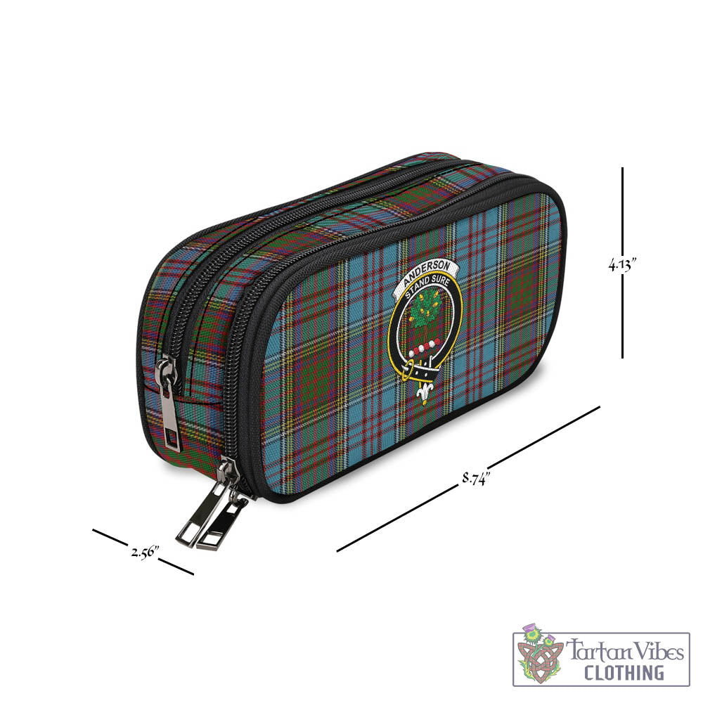 Tartan Vibes Clothing Anderson Tartan Pen and Pencil Case with Family Crest