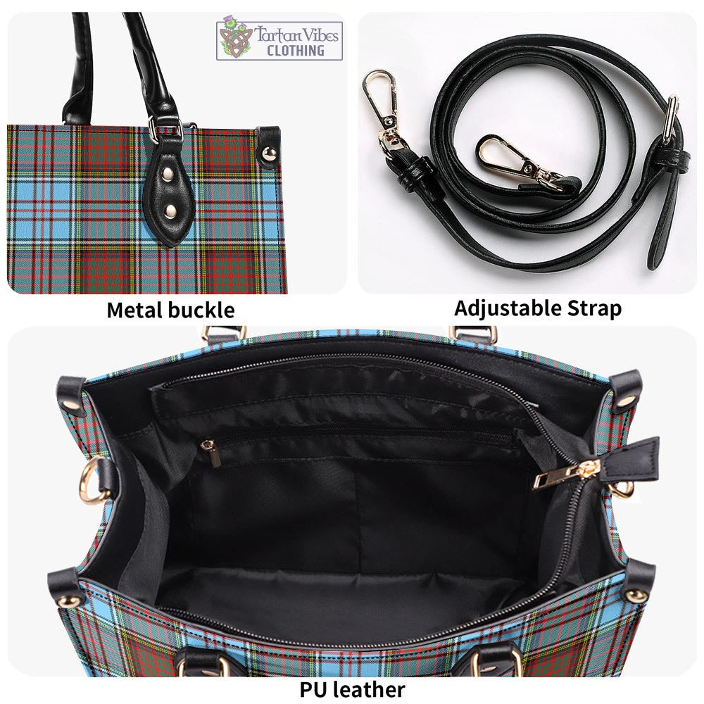 Tartan Vibes Clothing Anderson Ancient Tartan Luxury Leather Handbags