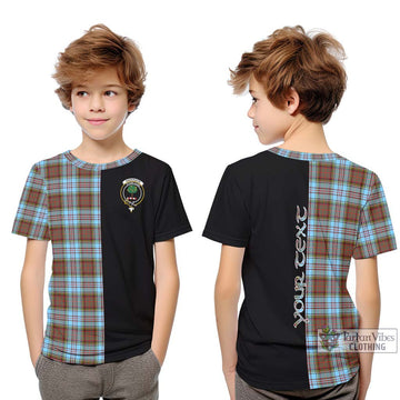 Anderson Ancient Tartan Kid T-Shirt with Family Crest and Half Of Me Style