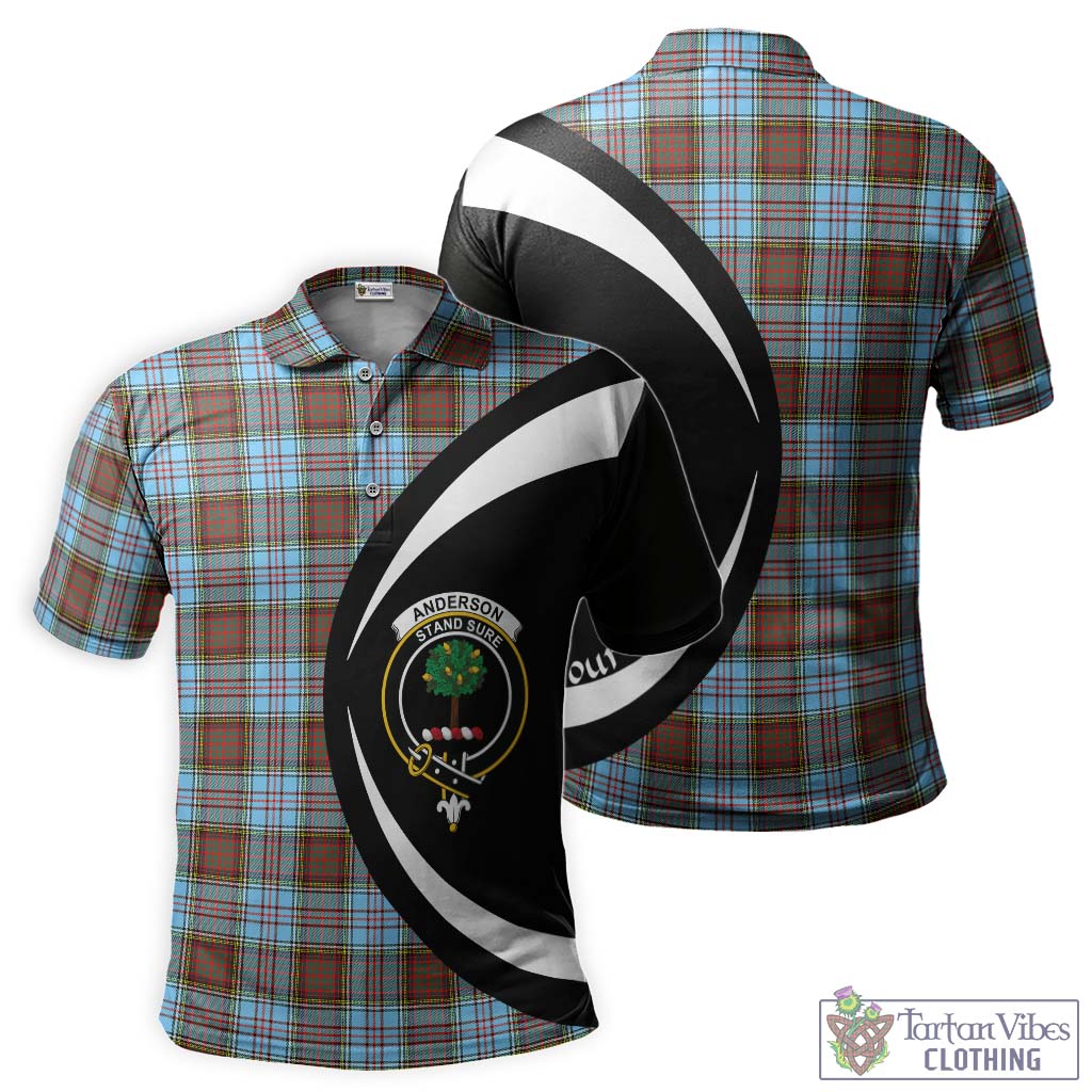 Anderson Ancient Tartan Men's Polo Shirt with Family Crest Circle Style Kid - Tartan Vibes Clothing