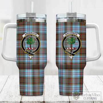 Anderson Ancient Tartan and Family Crest Tumbler with Handle