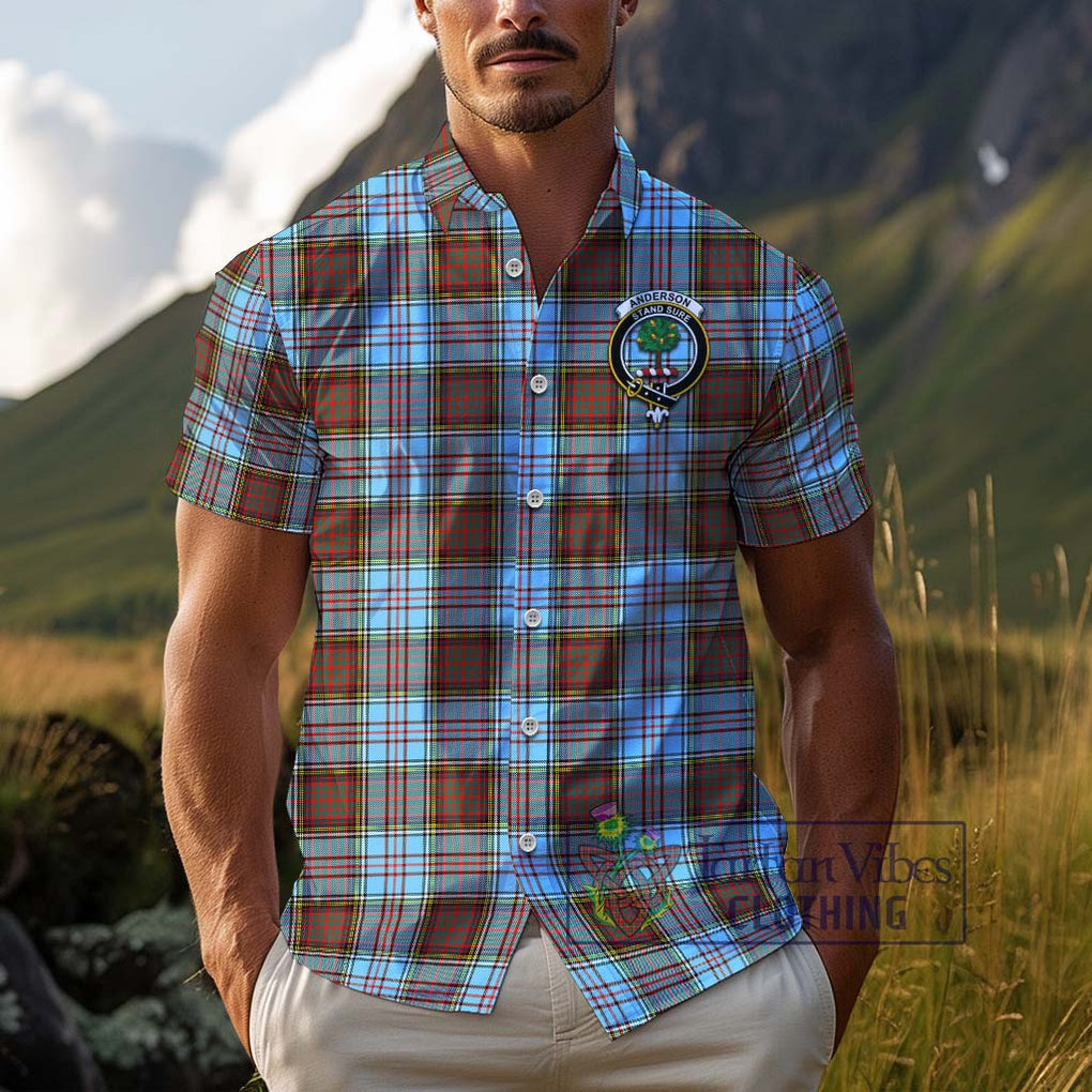 Anderson Ancient Tartan Cotton Hawaiian Shirt with Family Crest Adult - Tartan Vibes Clothing