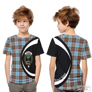 Anderson Ancient Tartan Kid T-Shirt with Family Crest Circle Style