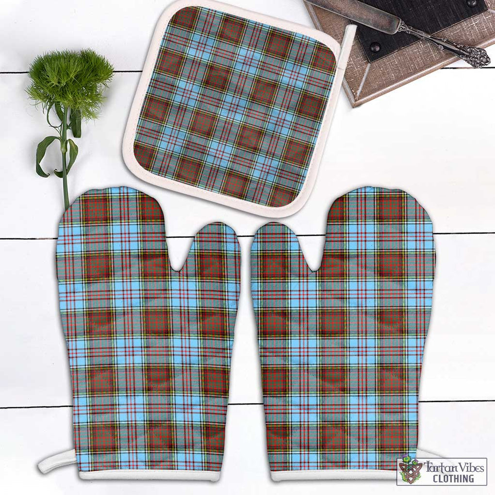 Anderson Ancient Tartan Combo Oven Mitt & Pot-Holder Combo 1 Oven Mitt & 1 Pot-Holder White - Tartan Vibes Clothing