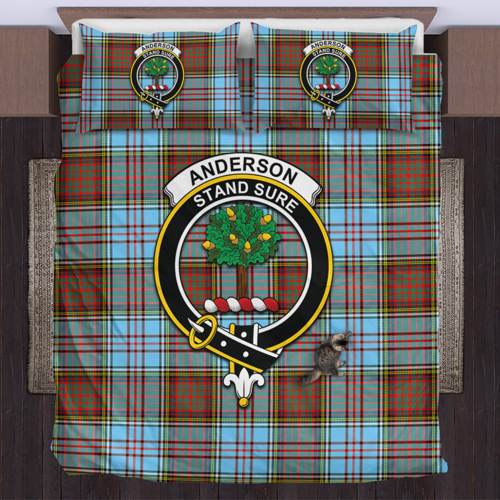 Anderson Ancient Tartan Bedding Set with Family Crest US Bedding Set - Tartan Vibes Clothing