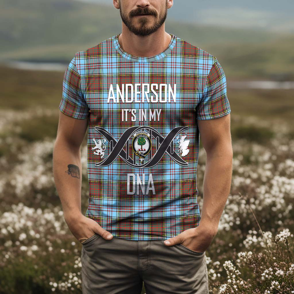 Anderson Ancient Tartan T-Shirt with Family Crest DNA In Me Style Kid's Shirt - Tartan Vibes Clothing