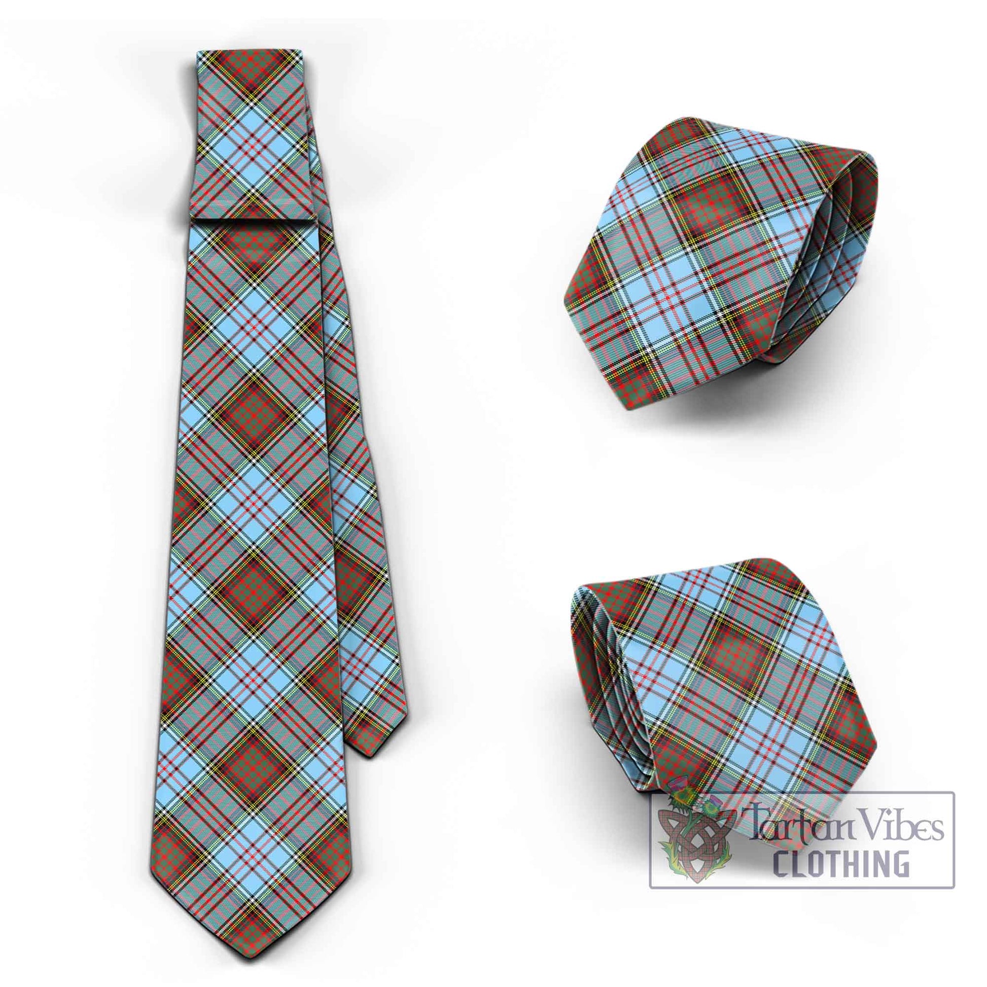 Tartan Vibes Clothing Anderson Ancient Tartan Classic Necktie Cross Style