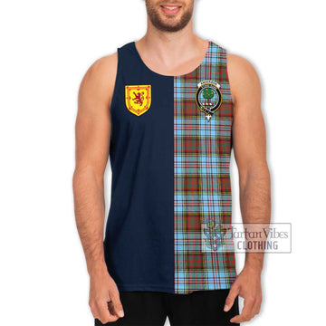 Anderson Ancient Tartan Men's Tank Top Alba with Scottish Lion Royal Arm Half Style