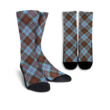 Anderson Ancient Tartan Crew Socks Cross Tartan Style