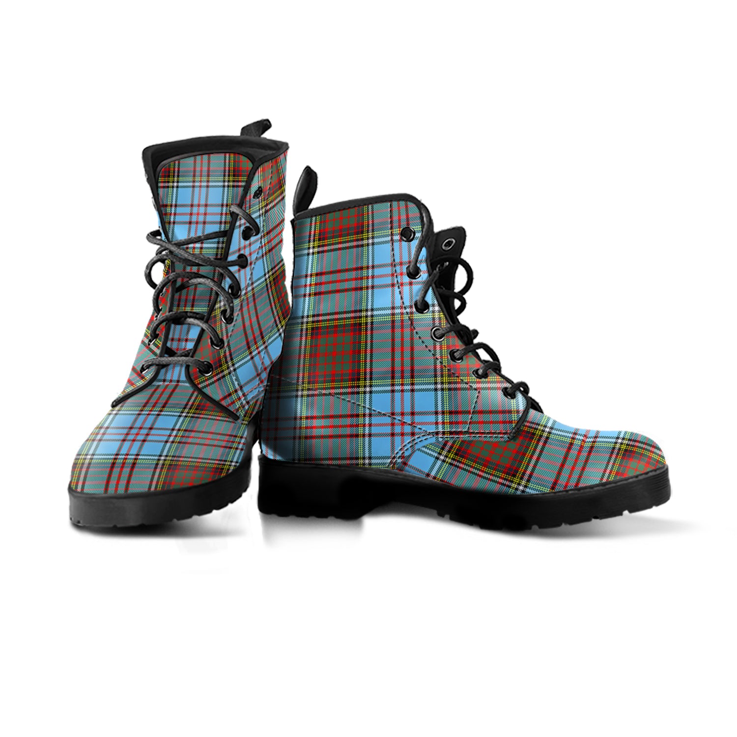 Anderson Ancient Tartan Leather Boots - Tartanvibesclothing