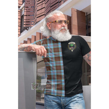 Anderson Ancient Tartan Cotton T-shirt with Family Crest and Half Of Me Style