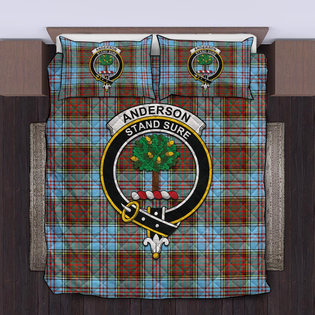 Anderson Ancient Tartan Quilt Bed Set with Family Crest Twin - Tartan Vibes Clothing