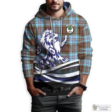 Anderson Ancient Tartan Hoodie with Alba Gu Brath Regal Lion Emblem