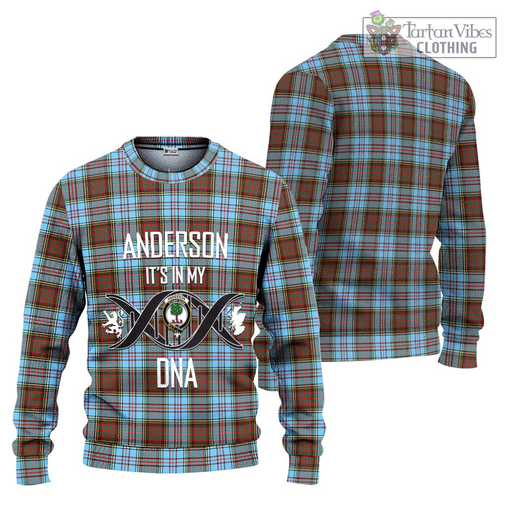 Anderson Ancient Tartan Knitted Sweater with Family Crest DNA In Me Style Unisex - Tartanvibesclothing Shop