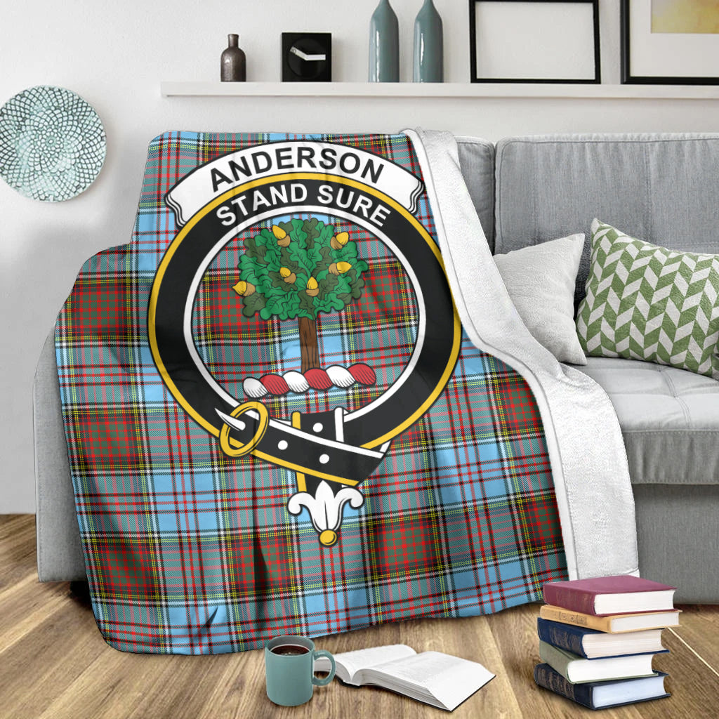 Anderson Ancient Tartan Blanket with Family Crest X-Large 59 x 79 inches 150 x 200 cm - Tartan Vibes Clothing