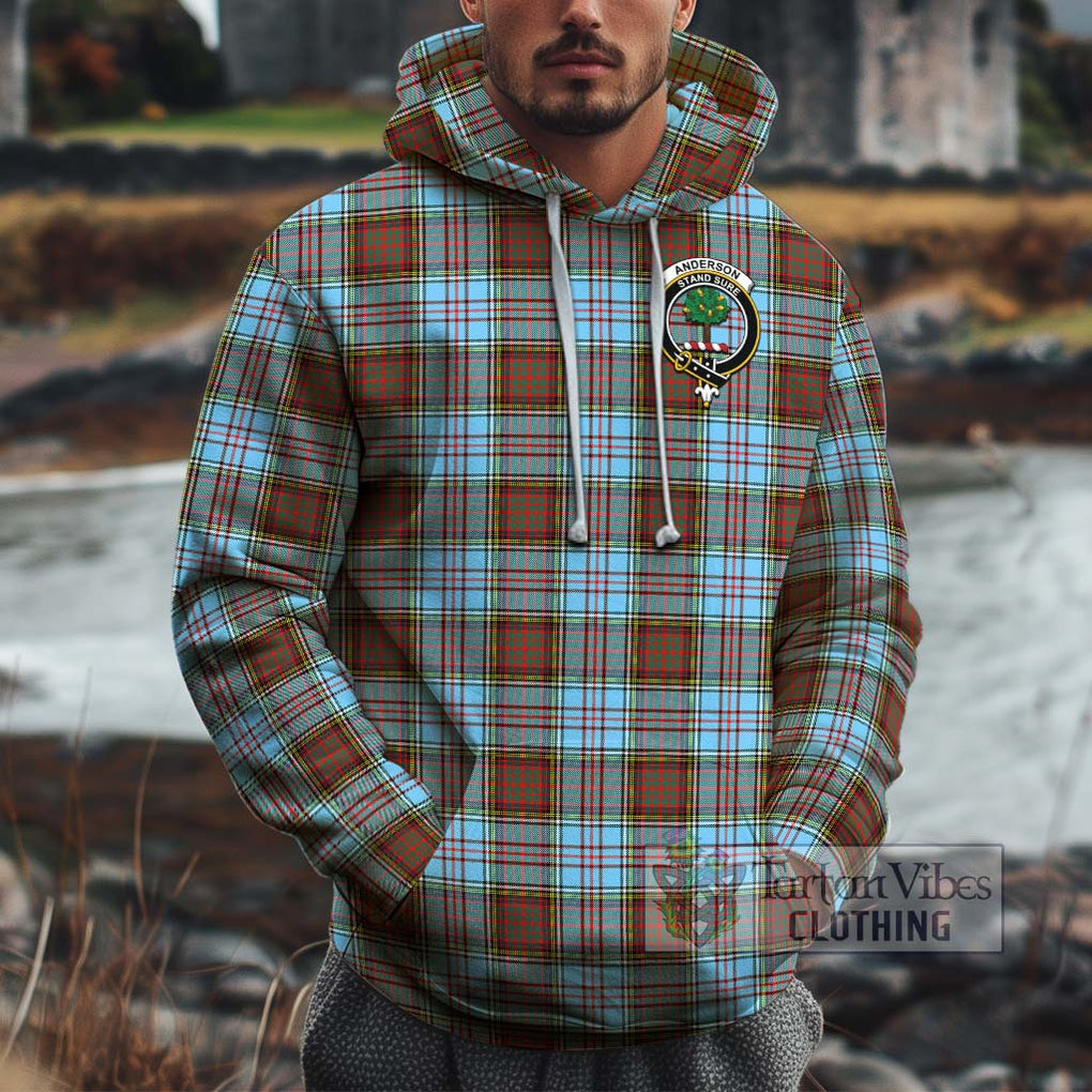 Anderson Ancient Tartan Cotton Hoodie with Family Crest Pullover Hoodie XS - Tartan Vibes Clothing