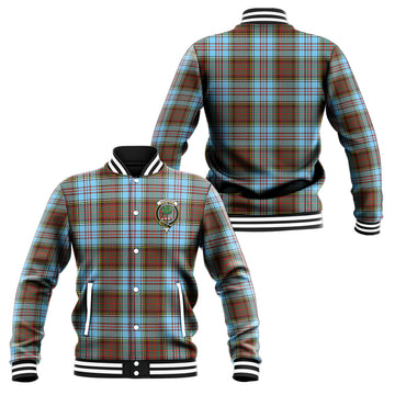 Anderson Ancient Tartan Baseball Jacket with Family Crest