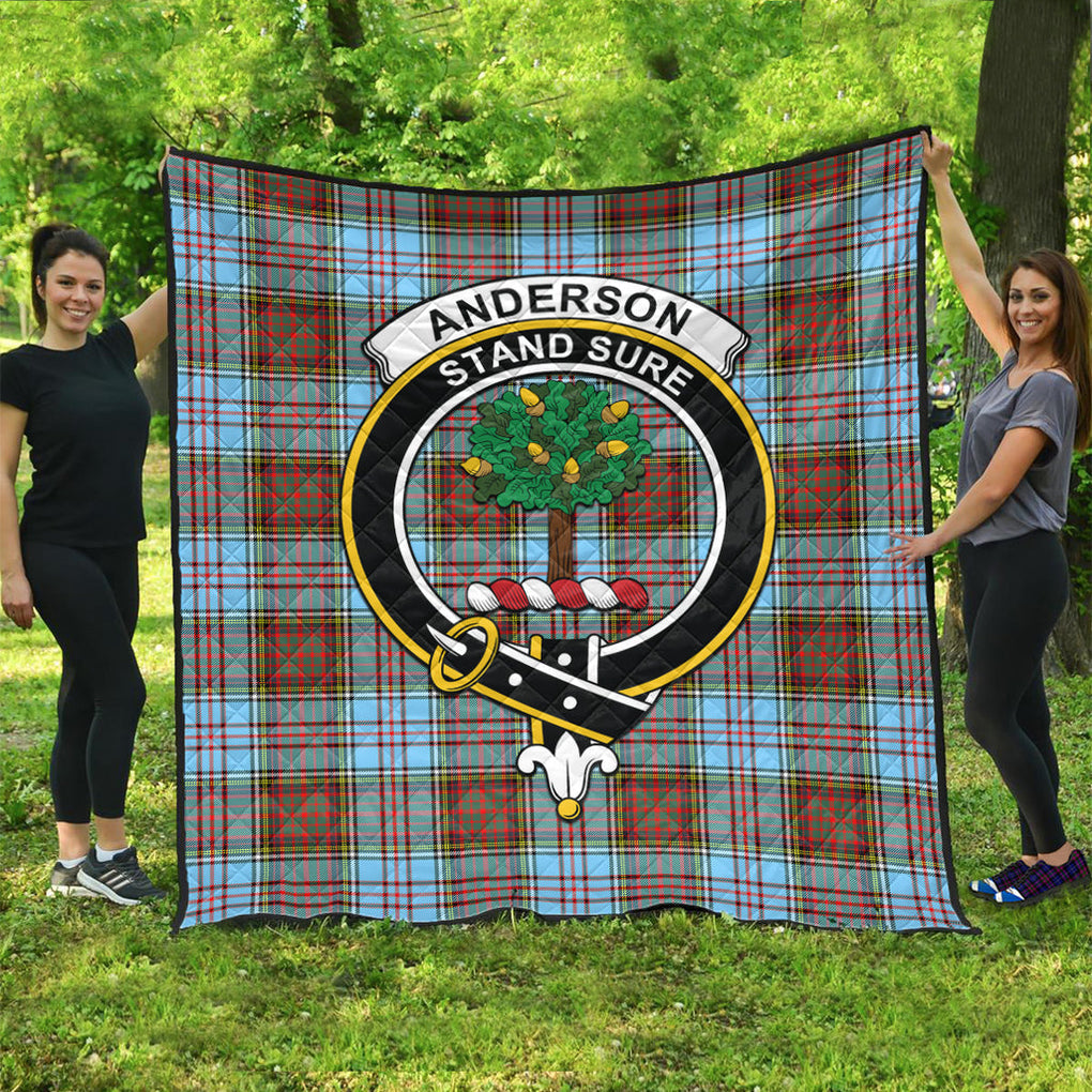 Anderson Ancient Tartan Quilt with Family Crest - Tartanvibesclothing