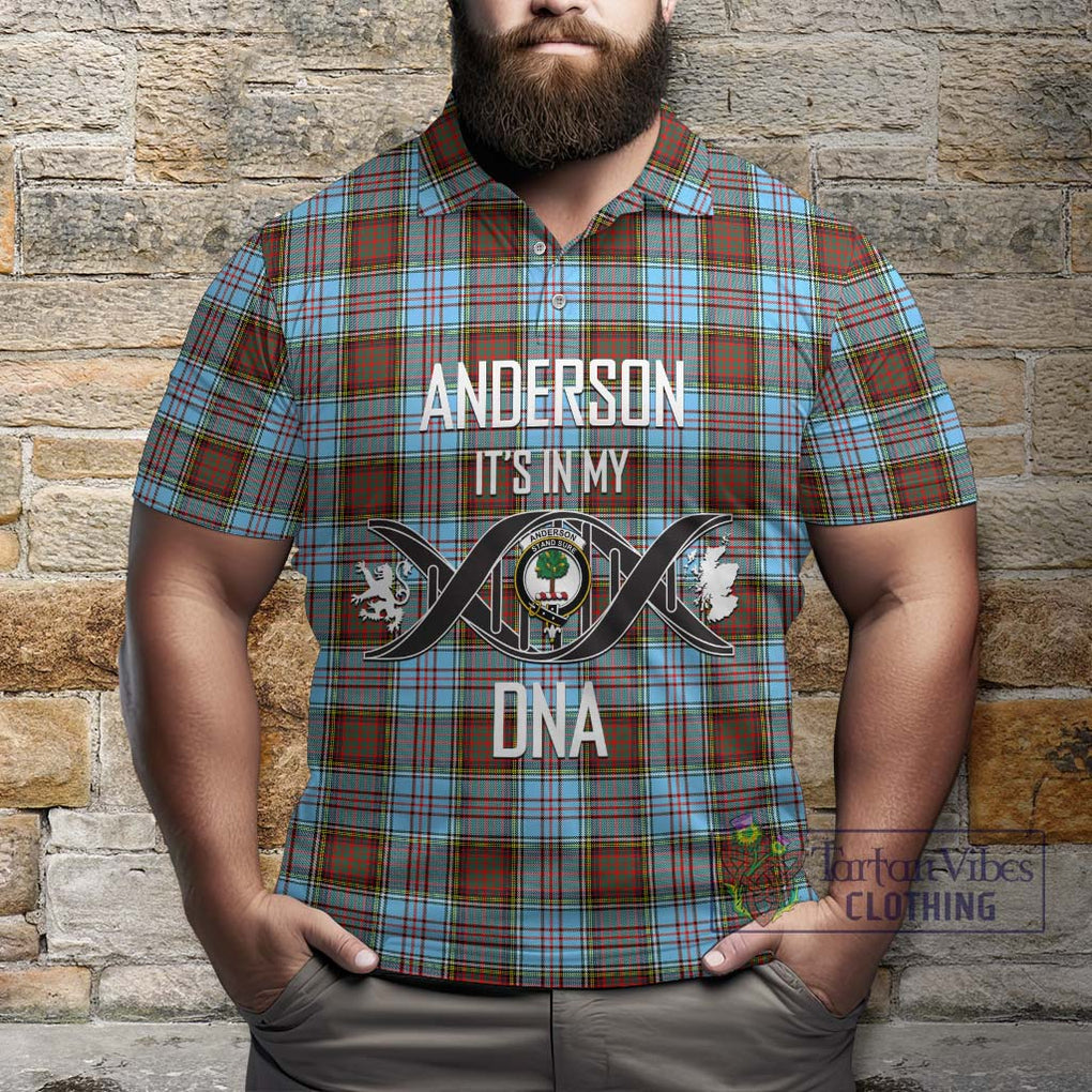 Anderson Ancient Tartan Polo Shirt with Family Crest DNA In Me Style Kid - Tartanvibesclothing Shop