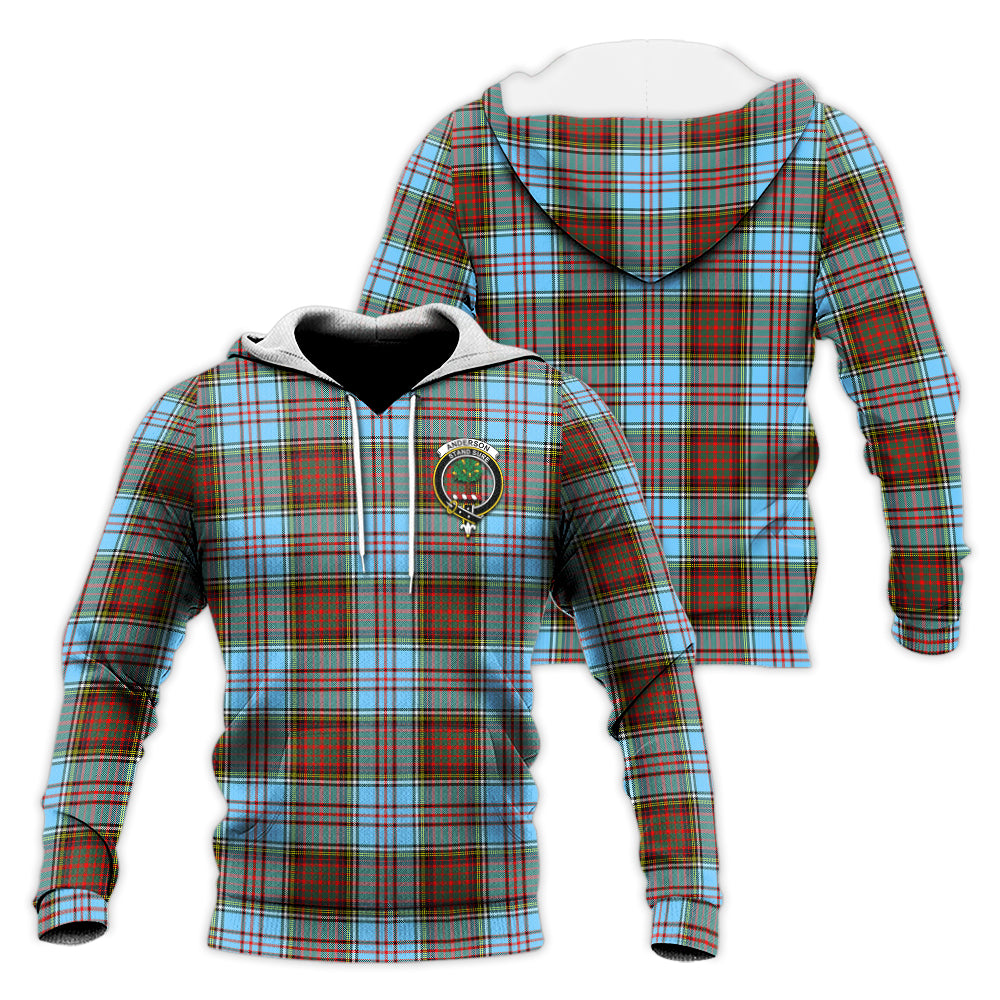 Anderson Ancient Tartan Knitted Hoodie with Family Crest Unisex Knitted Hoodie - Tartanvibesclothing