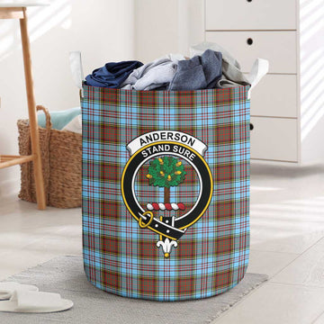 Anderson Ancient Tartan Laundry Basket with Family Crest