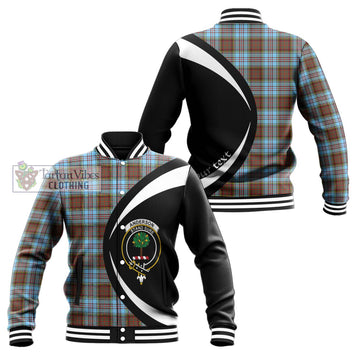 Anderson Ancient Tartan Baseball Jacket with Family Crest Circle Style