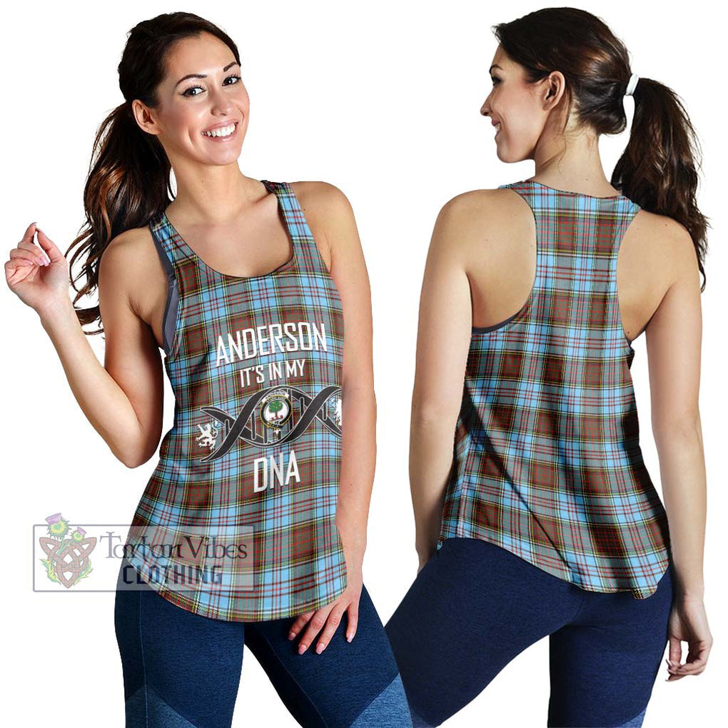 Anderson Ancient Tartan Women's Racerback Tanks with Family Crest DNA In Me Style 4XL - Tartanvibesclothing Shop