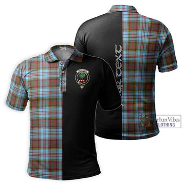 Anderson Ancient Tartan Polo Shirt with Family Crest and Half Of Me Style